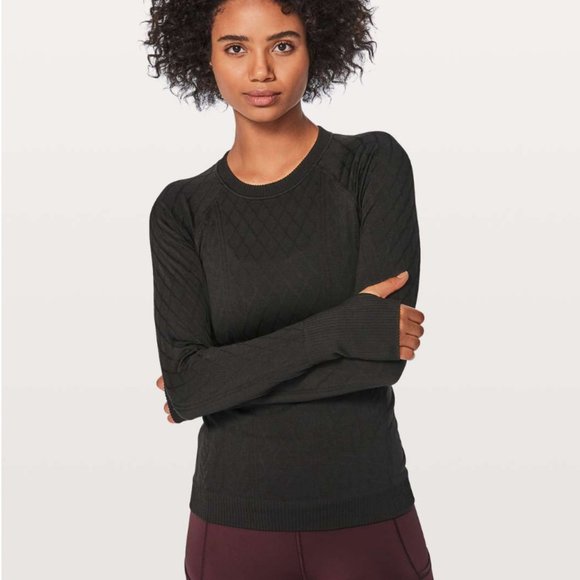 lululemon athletica Tops - Lululemon Rest Less Pullover Black/Black Third Release 4